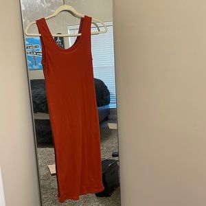 Orange fitted sundress